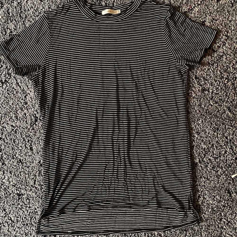 Wet Seal Black-and-White Striped Shirt